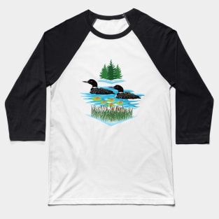 Lovely Loon Family Baseball T-Shirt